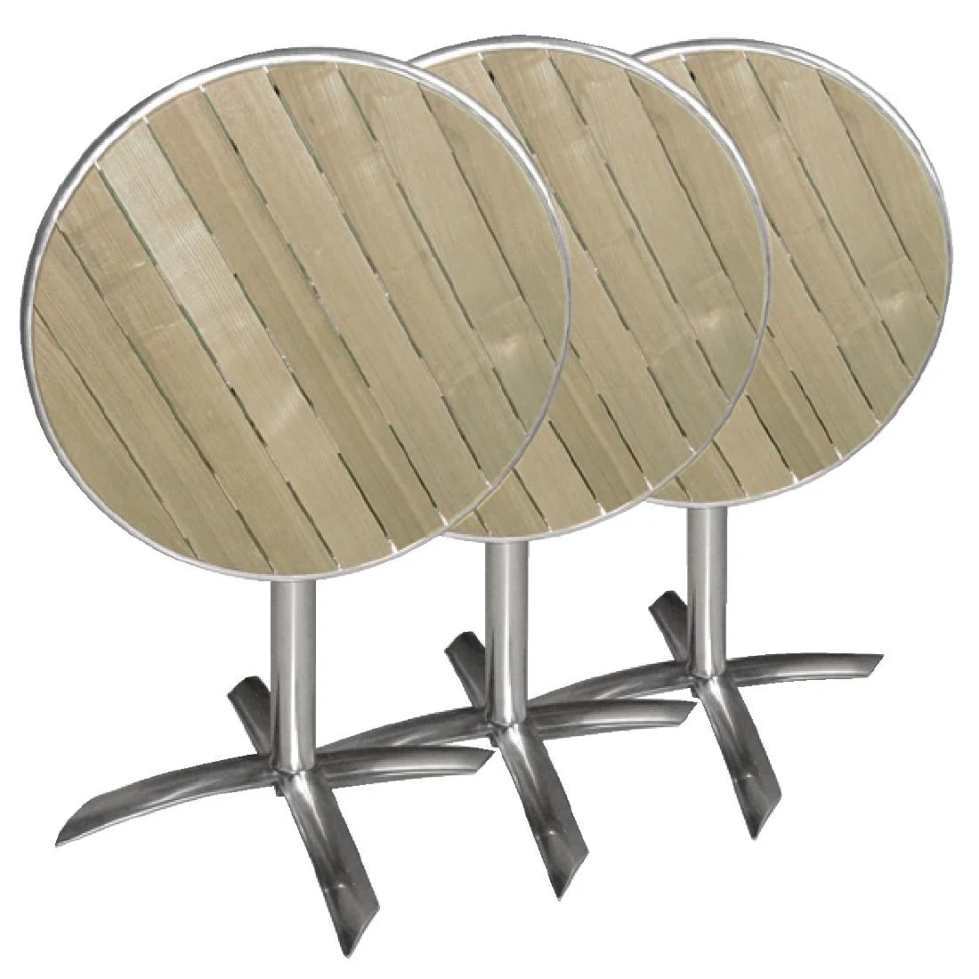 Bolero Round Flip Top Table Ash 600mm - Image 2