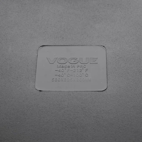 Vogue Polycarbonate 1/1 Gastronorm Container 200mm Black