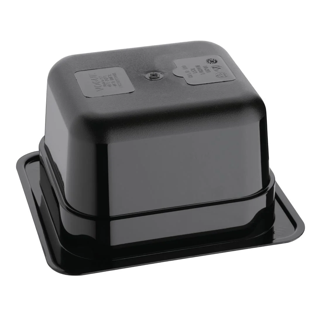 Vogue Polycarbonate 1/6 Gastronorm Container 100mm Black - Image 5