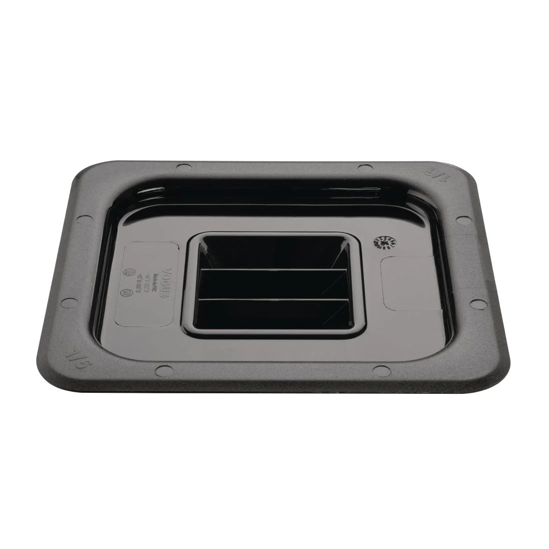 Vogue ABS Gastronorm Lid Black GN 1/6