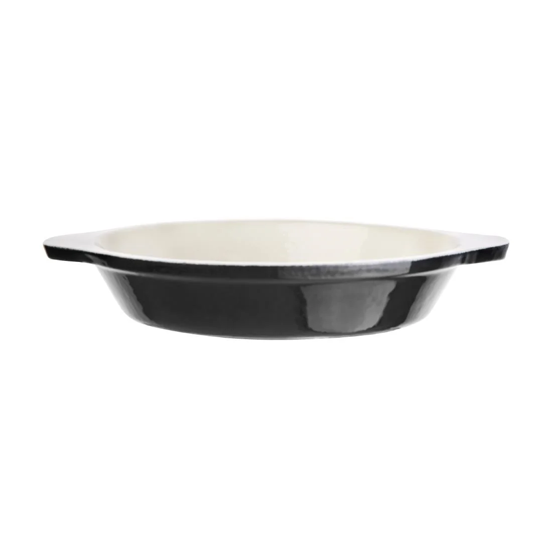 Vogue Black Cast Iron Round Gratin Dish 400ml - Image 2