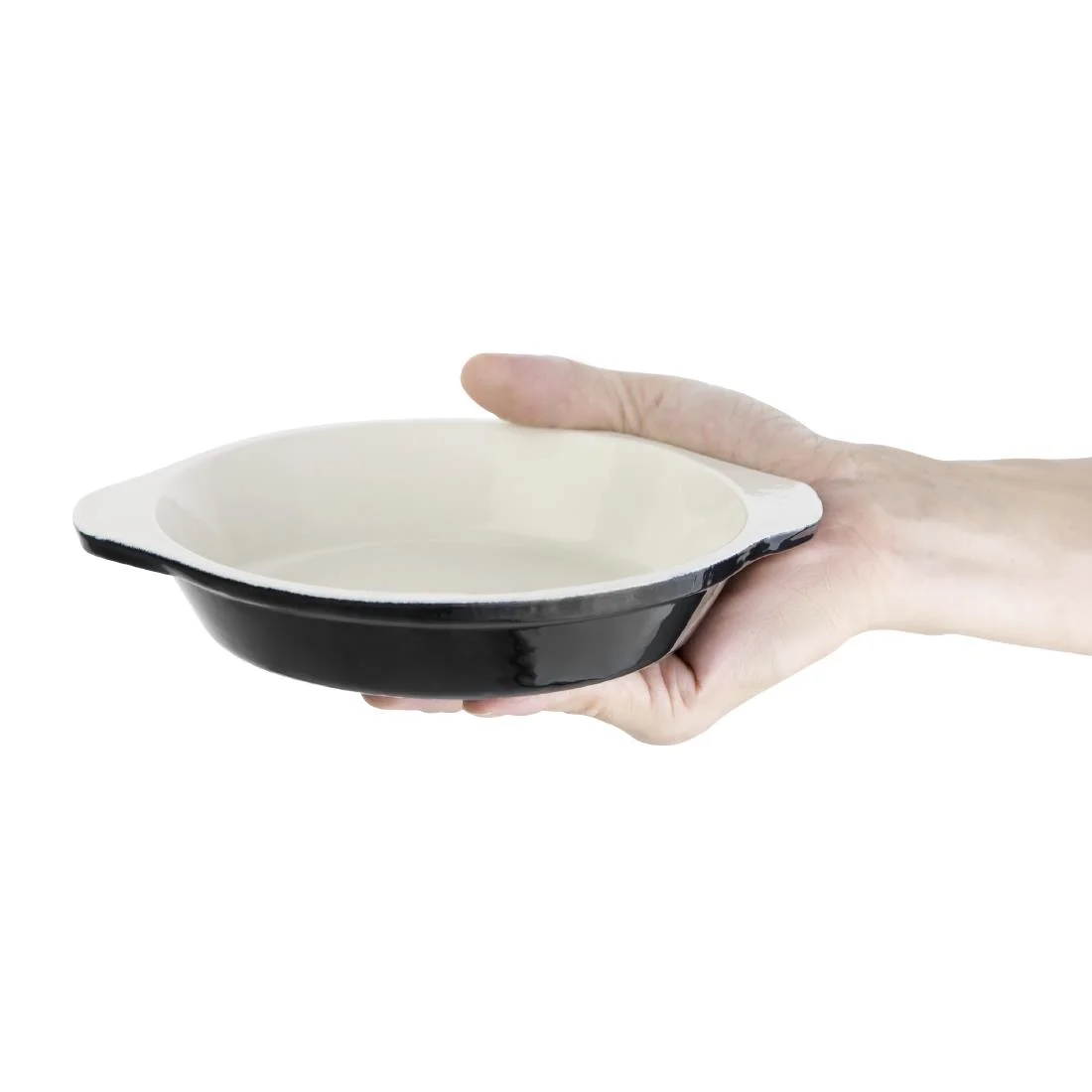Vogue Black Cast Iron Round Gratin Dish 400ml - Image 4