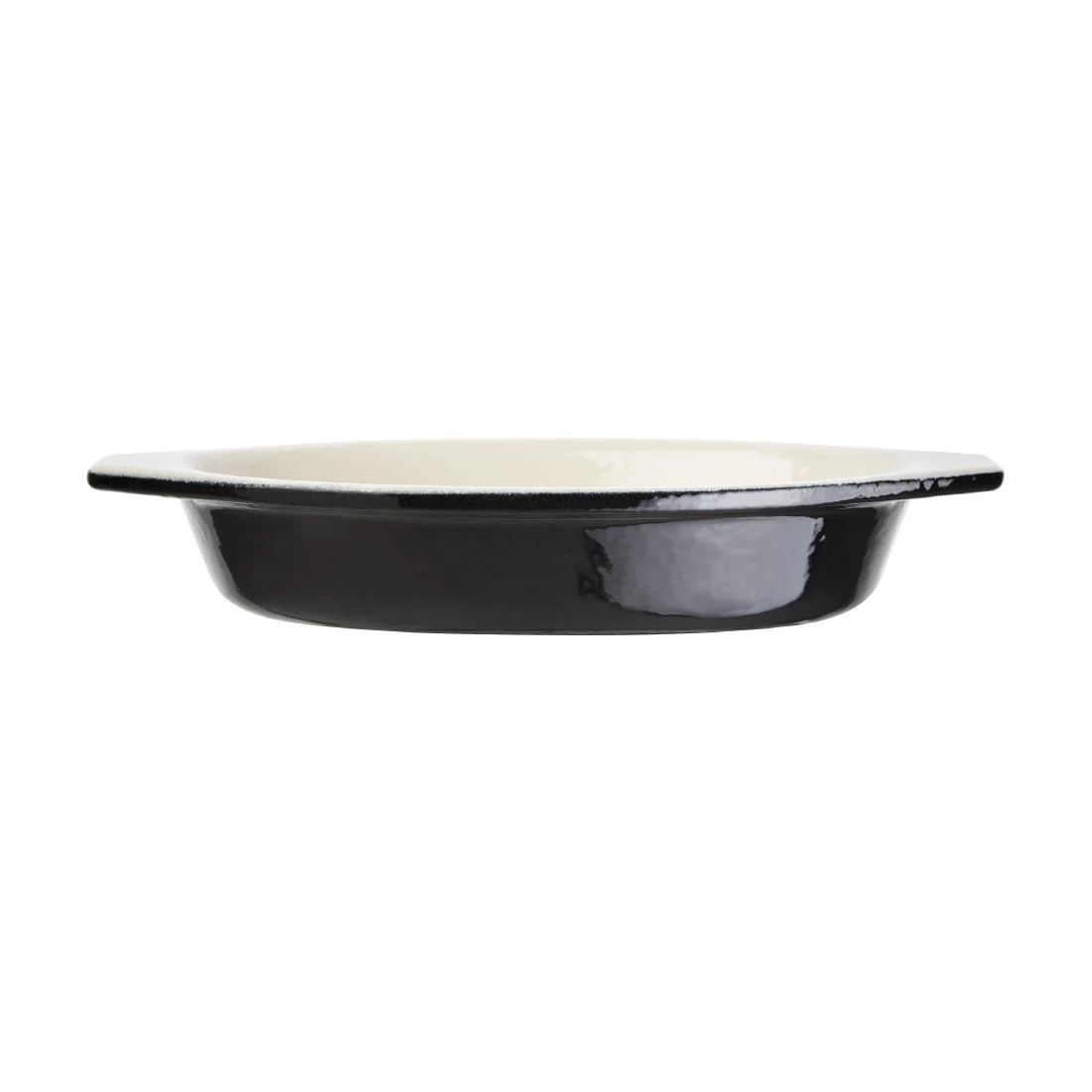 Vogue Black Cast Iron Oval Gratin Dish 650ml - Image 2