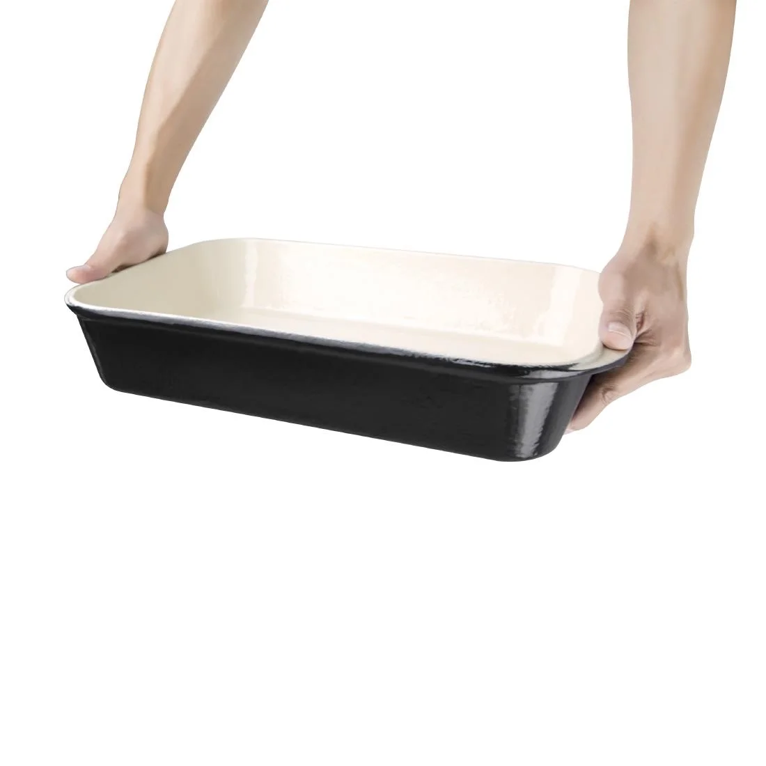 Vogue Black Cast Iron Roasting Dish Large - Image 4