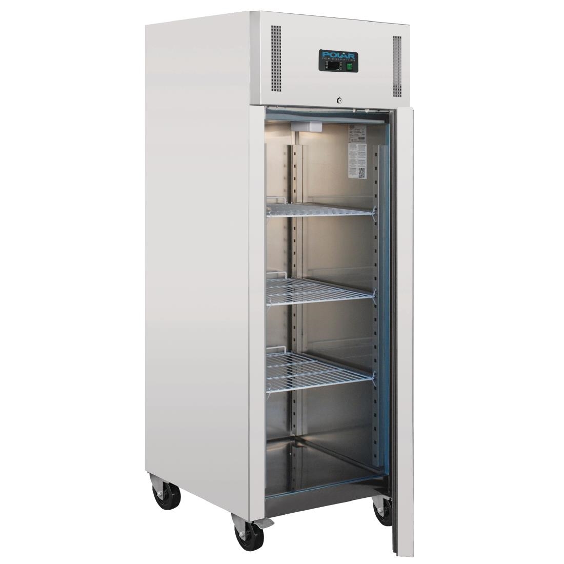 Polar Heavy Duty Single Door Freezer Stainless Steel 650Ltr