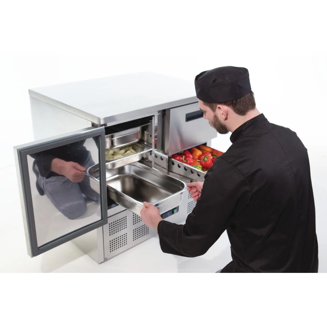 Polar 1 Door and 2 Drawer Counter Fridge 240Ltr - Image 10