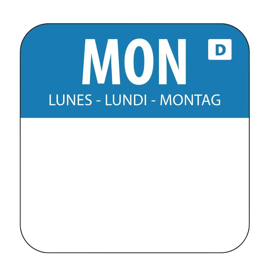 Dissolvable Food Rotation Labels Monday