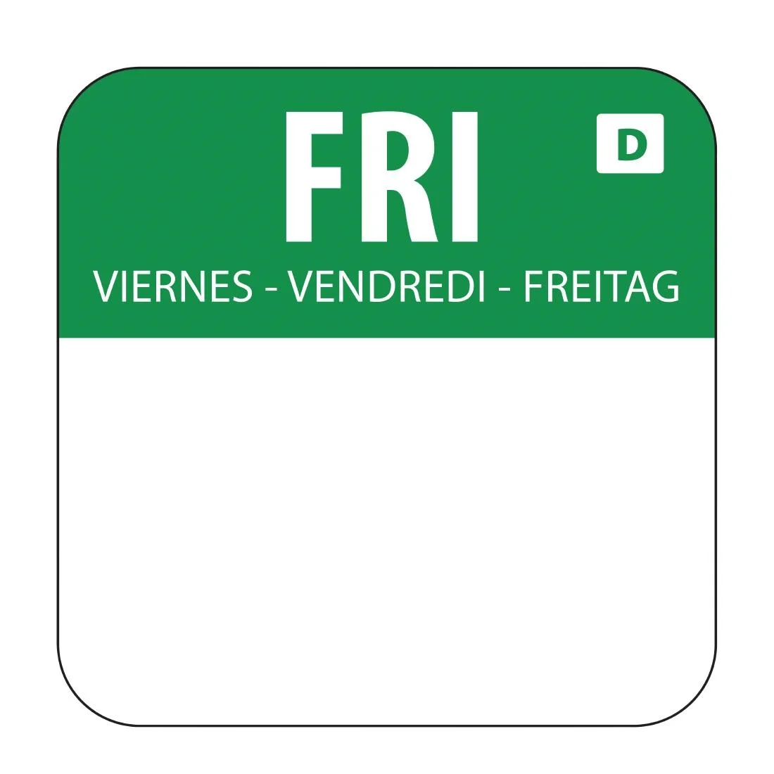 Dissolvable Food Rotation Labels Friday