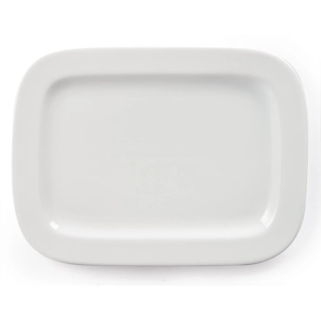 Olympia Whiteware Rounded Rectangular Plates 230mm - Image 2