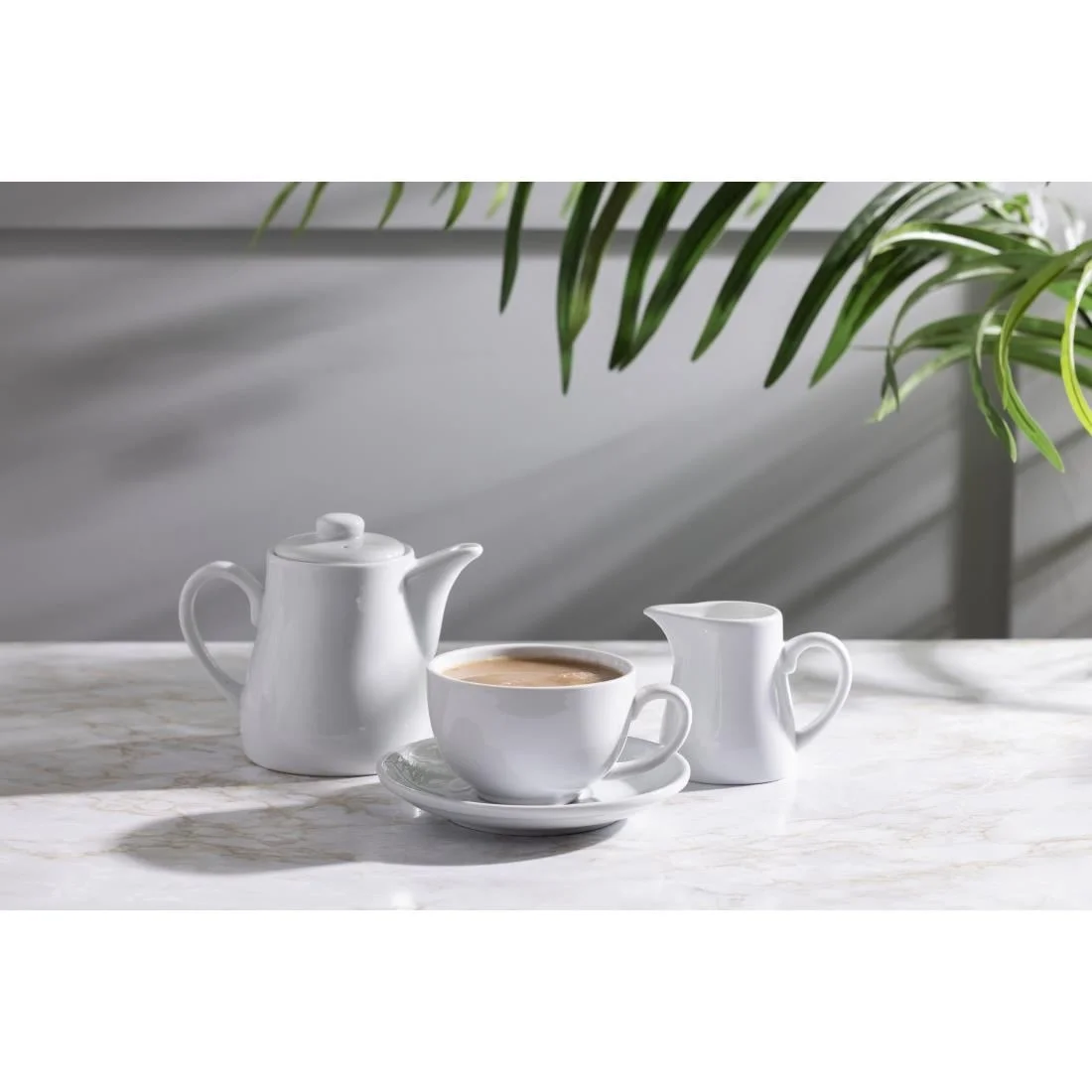 Olympia Whiteware Teapots 483ml 17oz - Image 7