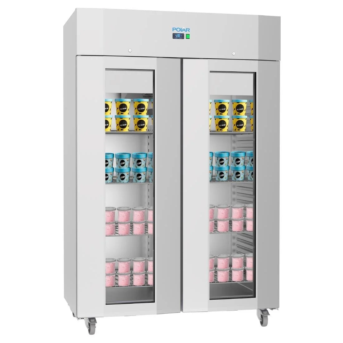 Polar U-Series Energy Efficient Double Glass Door Upright Storage/Display Freezer - Image 9