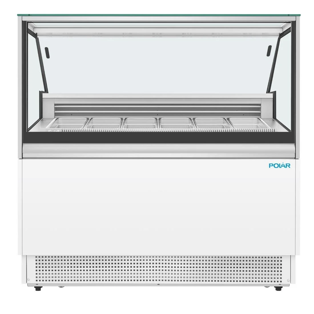 Polar U-Series 6 Pan Ice Cream Serve Over Cabinet Freezer - Image 2