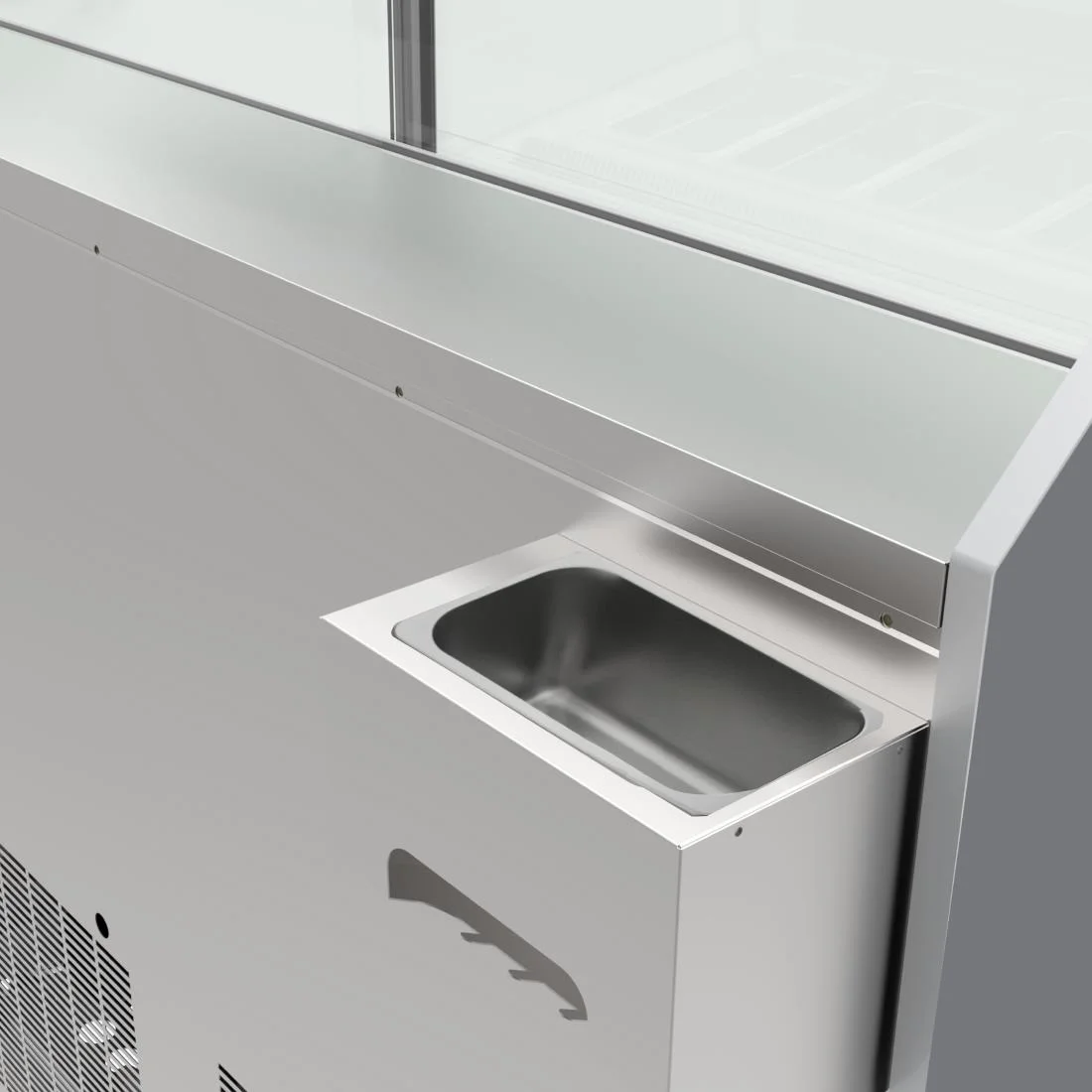 Polar U-Series 6 Pan Ice Cream Serve Over Cabinet Freezer - Image 5