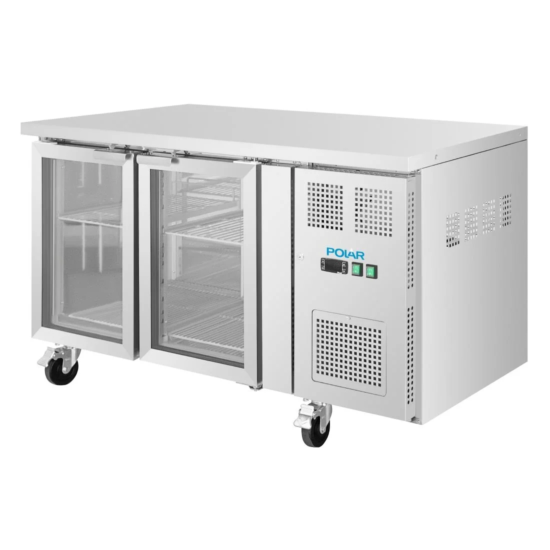 Polar U-Series Two Door Counter Fridge with Glass Doors - Image 3