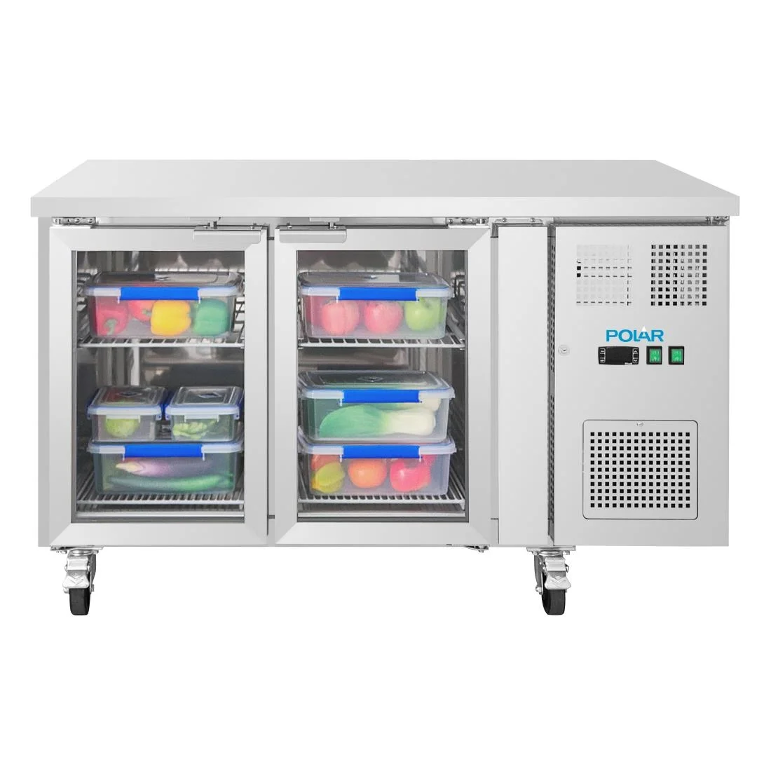 Polar U-Series Two Door Counter Fridge with Glass Doors - Image 4