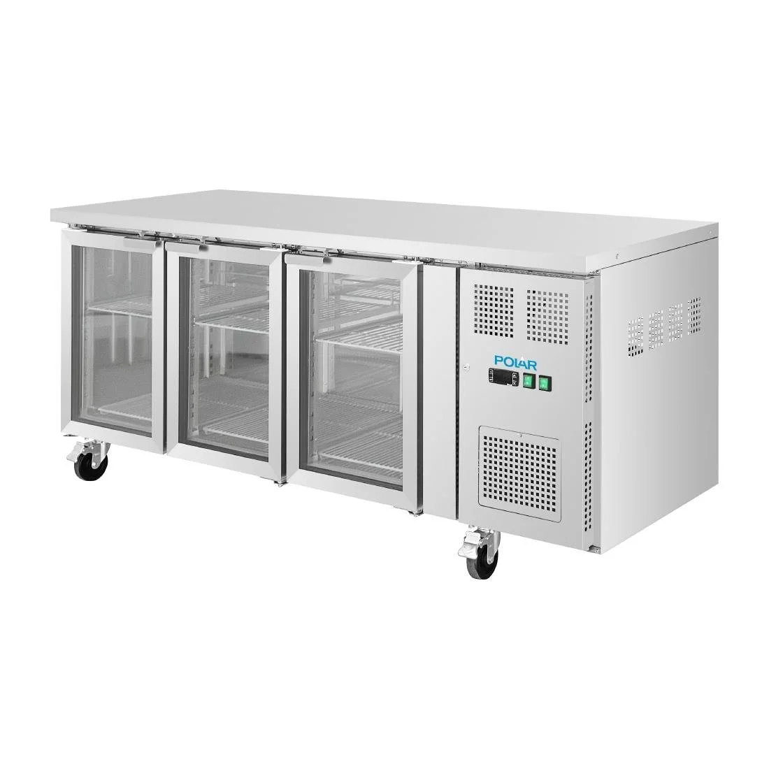 Polar U-Series 3 Door Counter Fridge With Glass Doors - Image 3