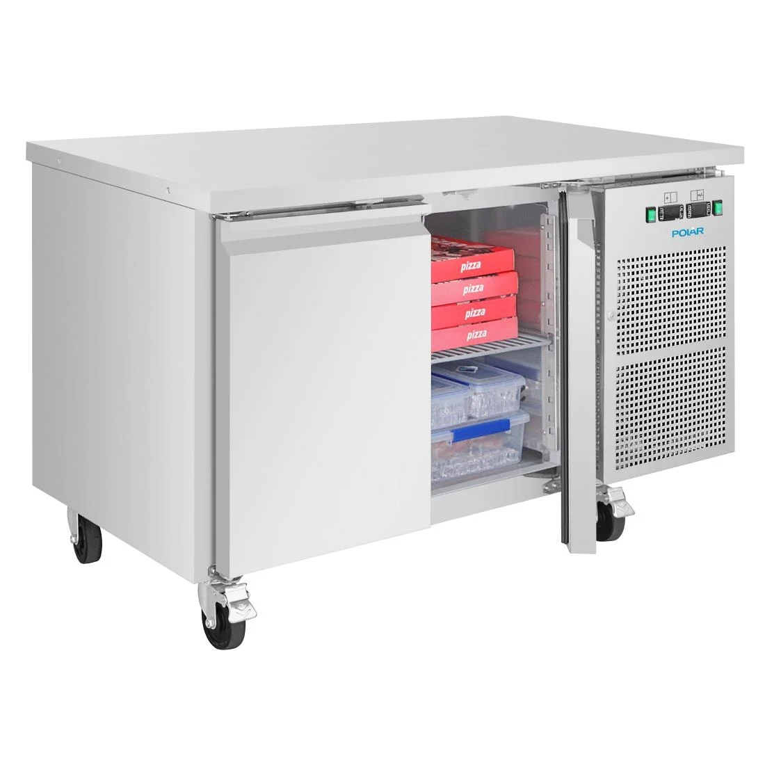 Polar U-Series Double Door Counter Fridge/Freezer 124Ltr - Image 5