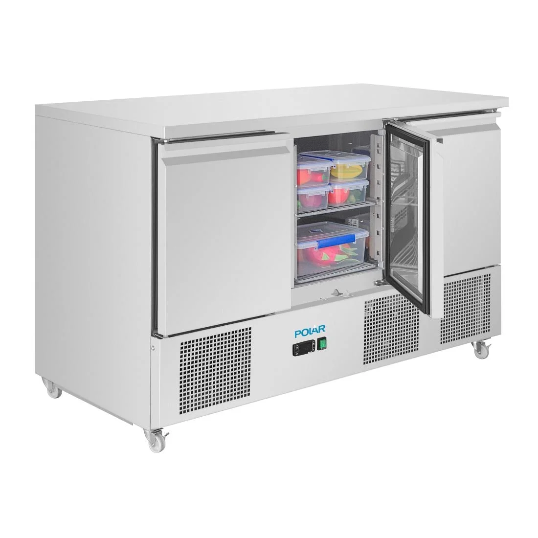 Polar U-Series Ventilated 3 Door Counter Fridge - Image 4
