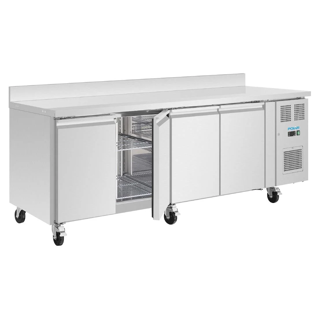 Polar U-Series Four Door Counter Fridge with Upstand 553Ltr - Image 4
