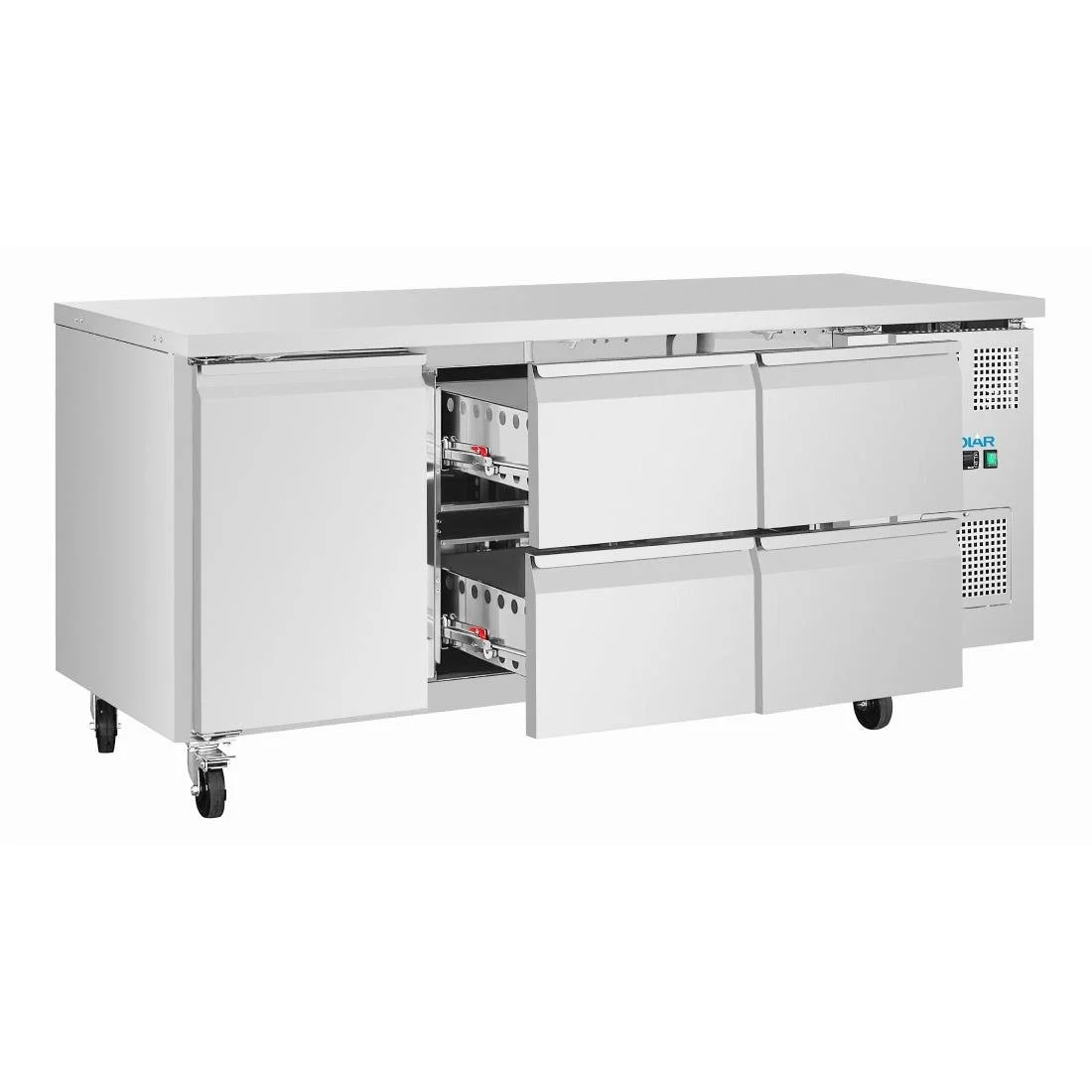 Polar U-Series Counter Fridge 4 Drawers & 1 Door - Image 4