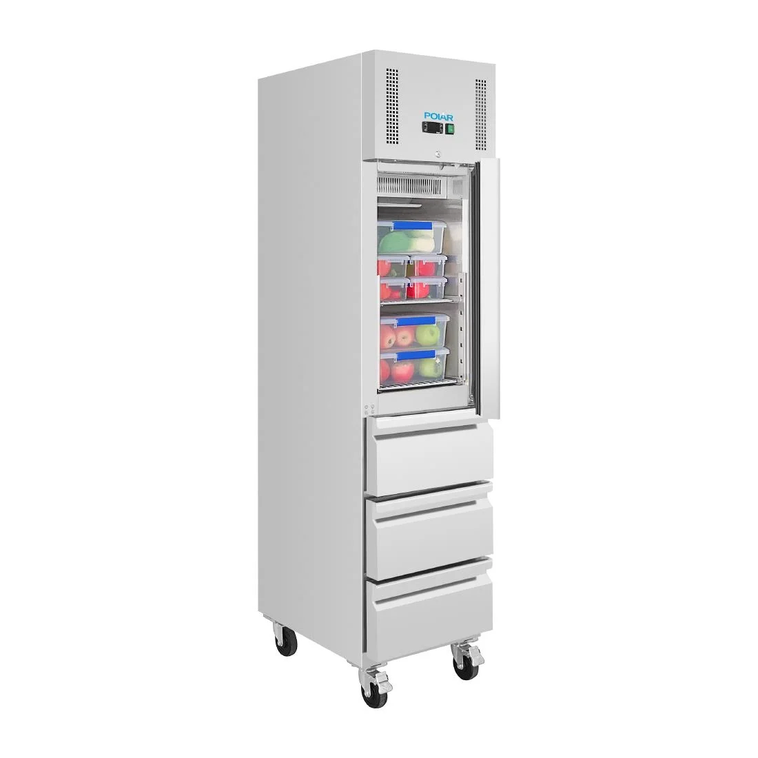 Polar G-Series Single Door & 3 Drawer Slimline GN Cabinet Refrigerator - Image 5