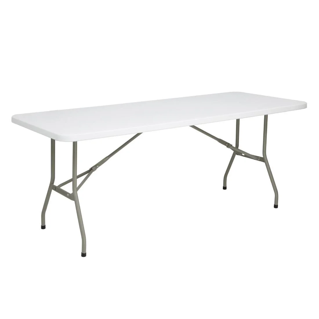Bolero Rectangular Folding Table 6ft White - Image 1