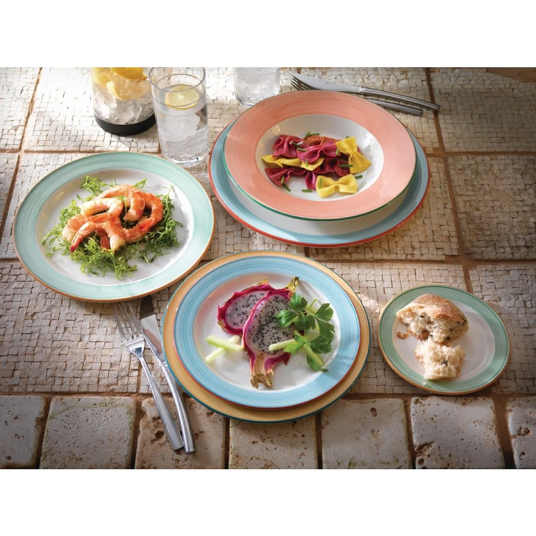 Steelite Rio Green Slimline Plates 157mm - Image 2