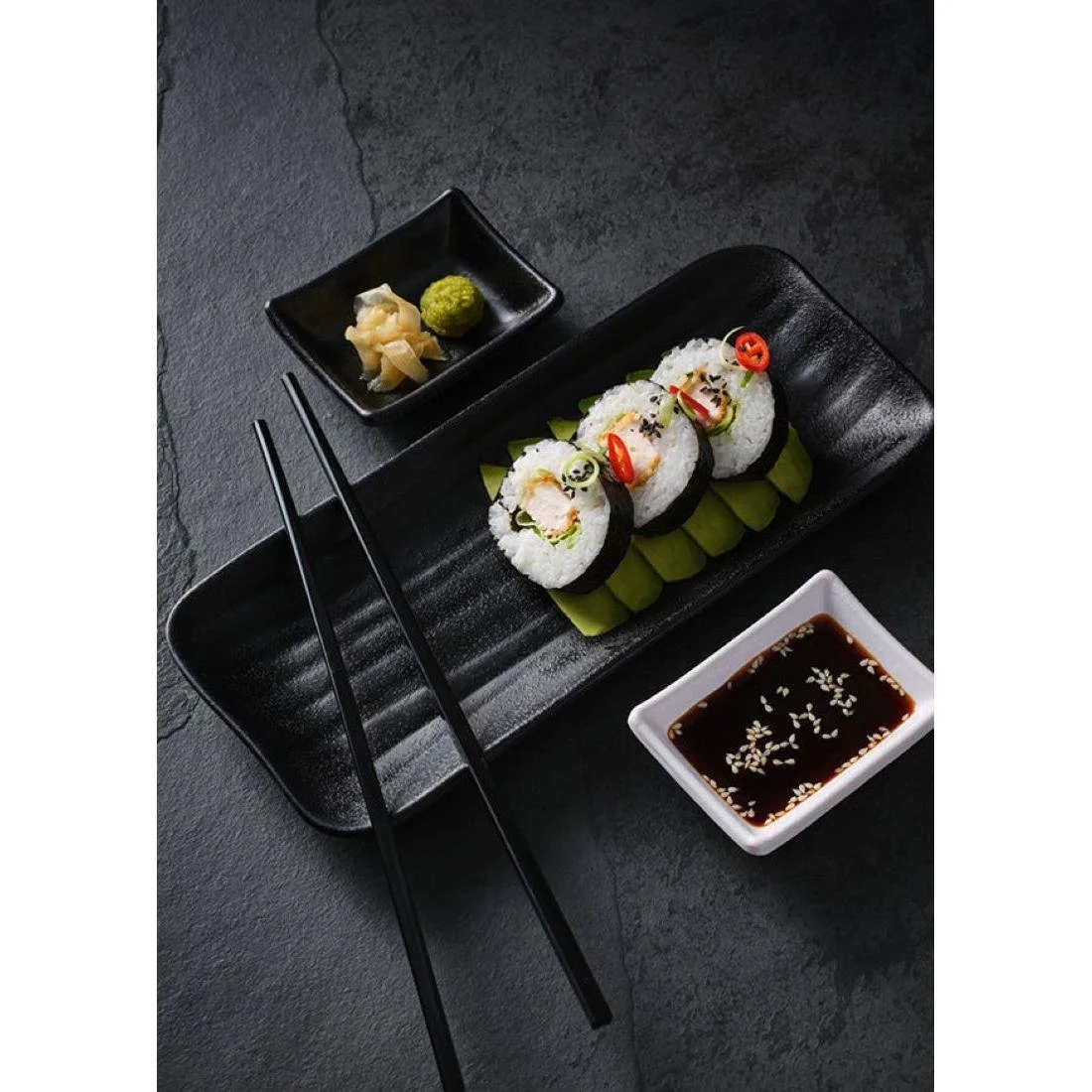 Utopia Zen Melamine Bowls Black 115mm (6 Pack) - Image 2