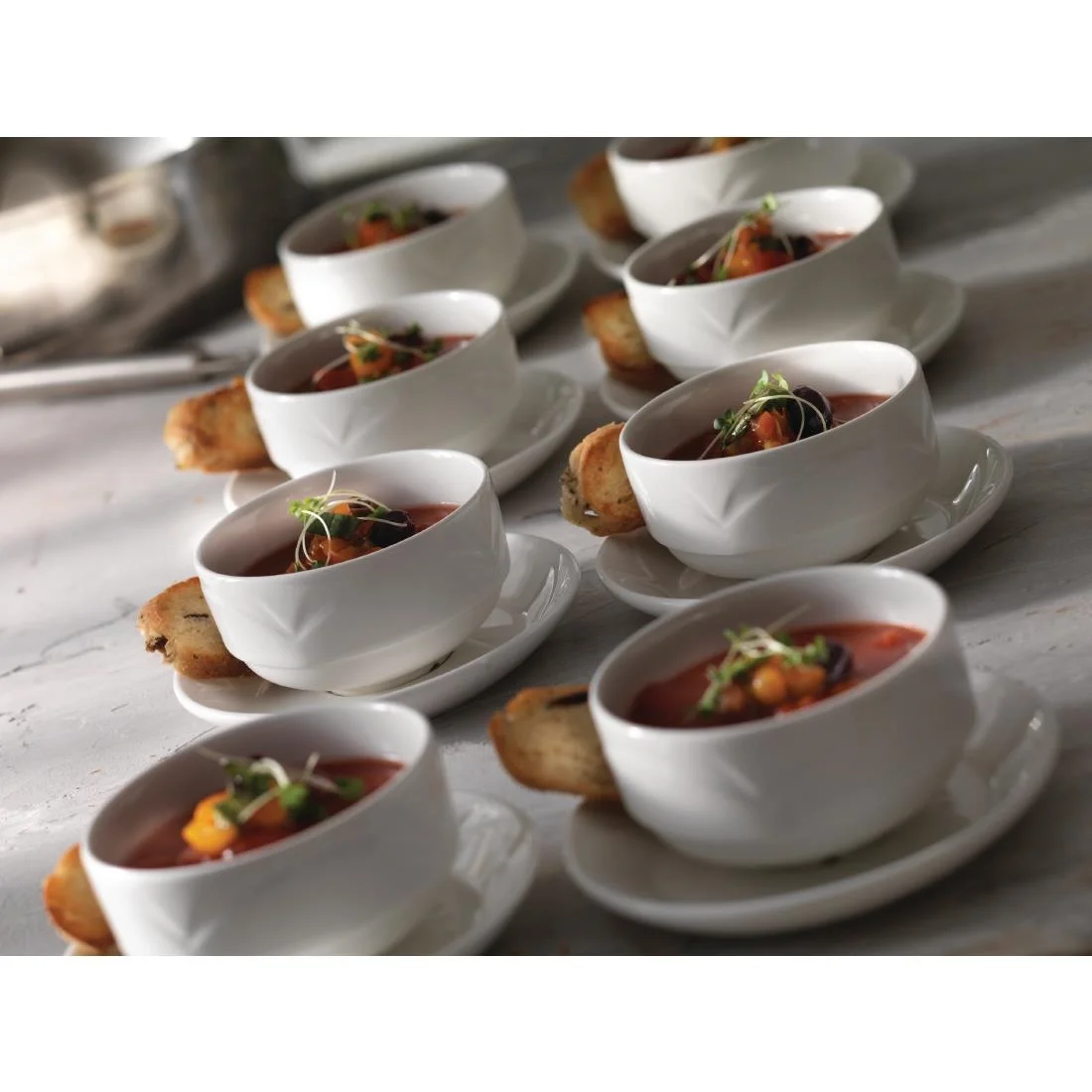 Steelite Bianco Stacking Saucers 152mm - Image 2