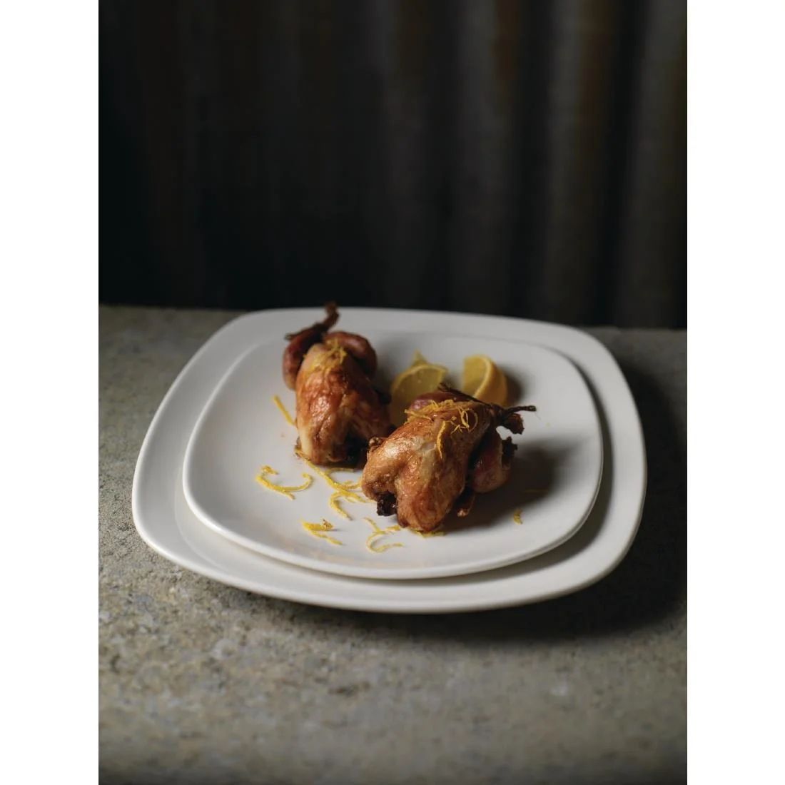 Steelite Quadro White Square Plates 230mm - Image 2