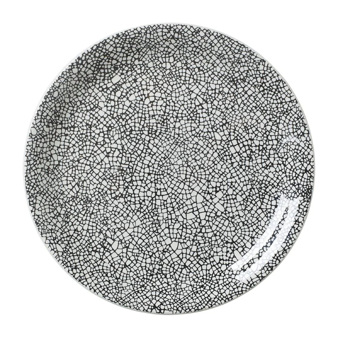 Steelite Ink Crackle Black Coupe Plates 203mm (12 Pack)