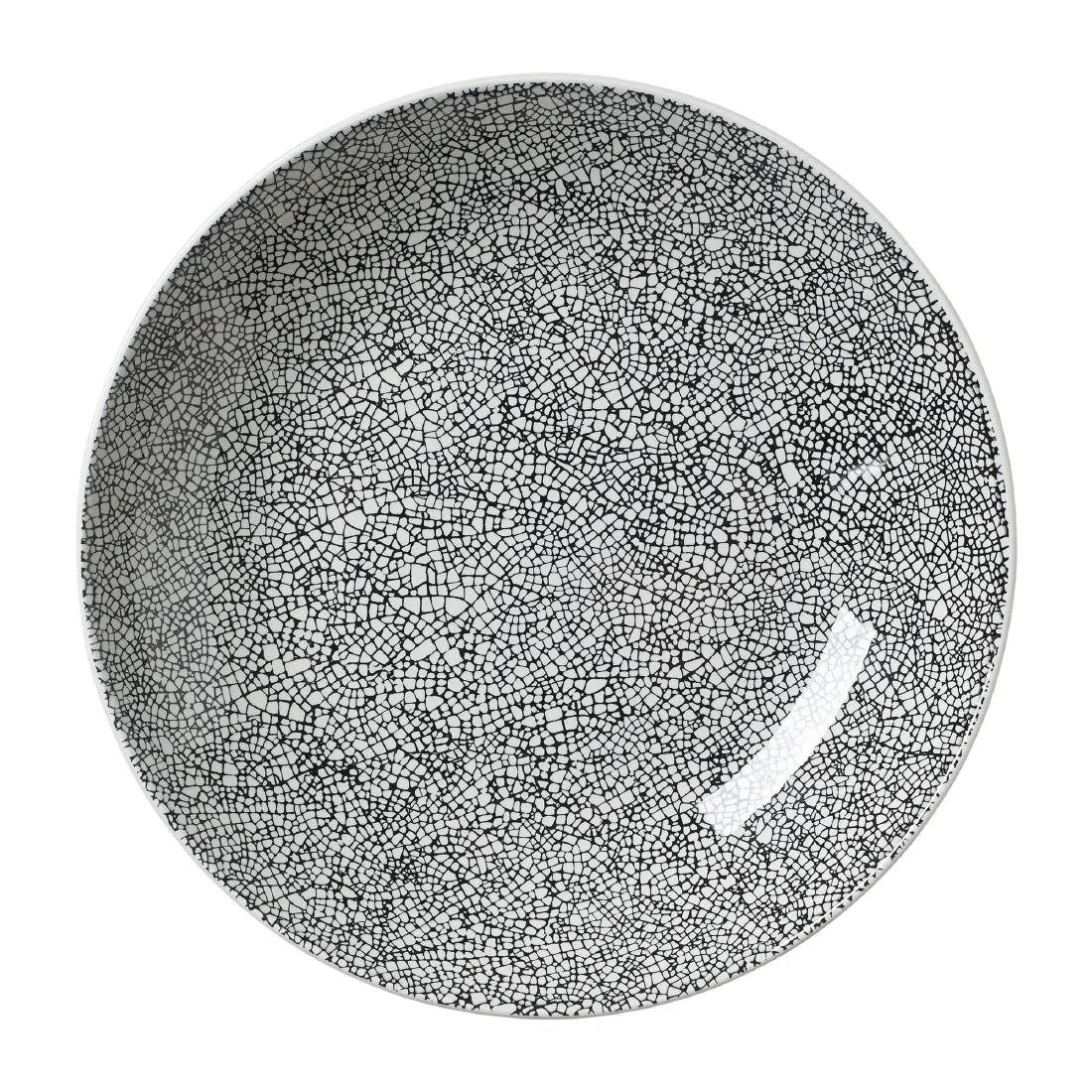 Steelite Ink Crackle Black Coupe Bowls 253mm (12 Pack)