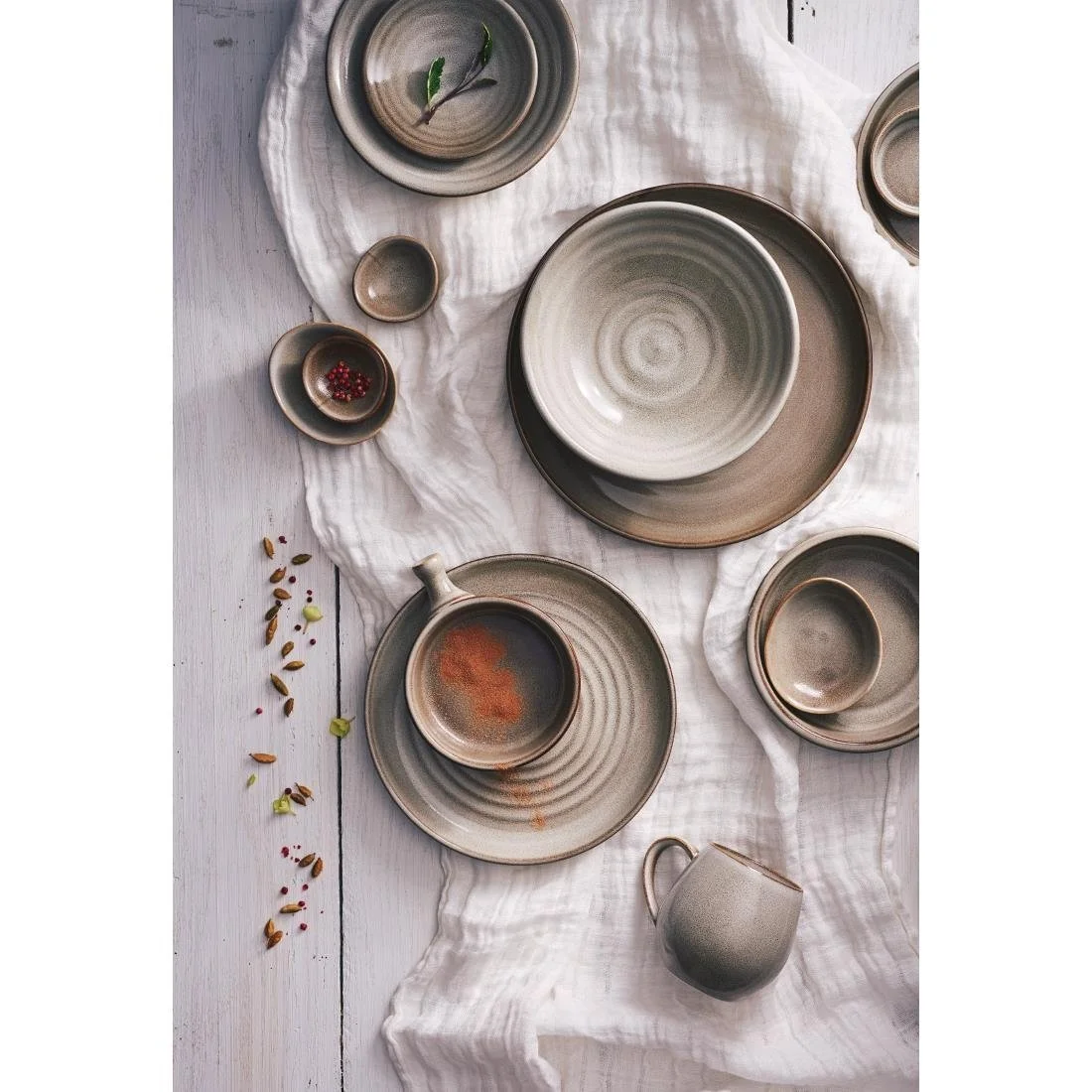 Robert Gordon Potters Collection Portfolio Porcelain Robert Gordon Pier Handled Crocks 136mm (24 Pack) - Image 2