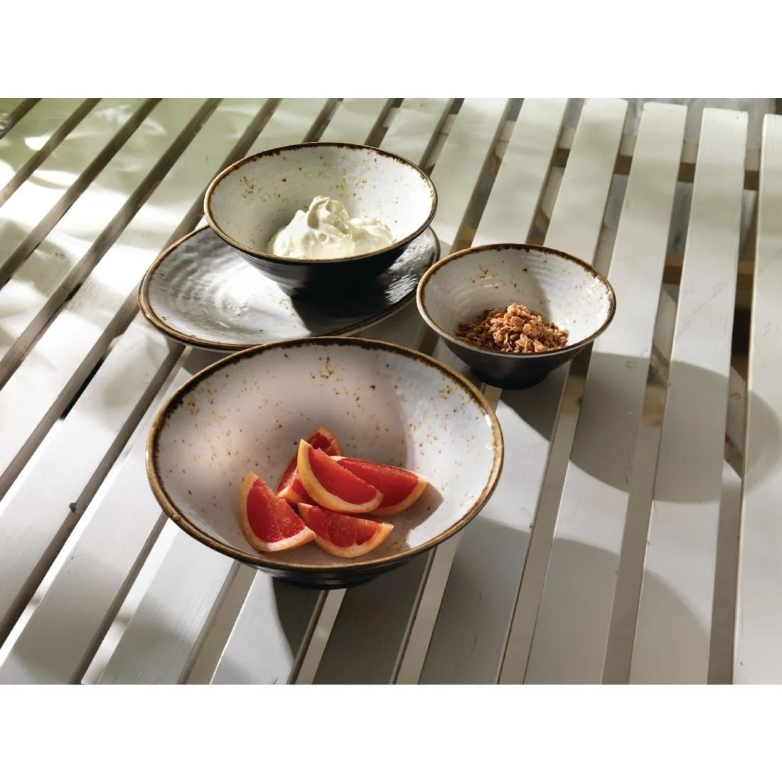 Steelite Craft Melamine Coupe Plates White 210mm (6 Pack) - Image 2
