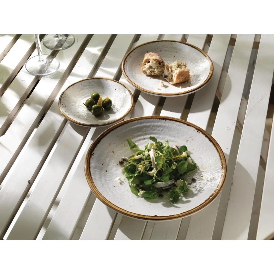 Steelite Craft Melamine Coupe Plates White 210mm (6 Pack) - Image 3