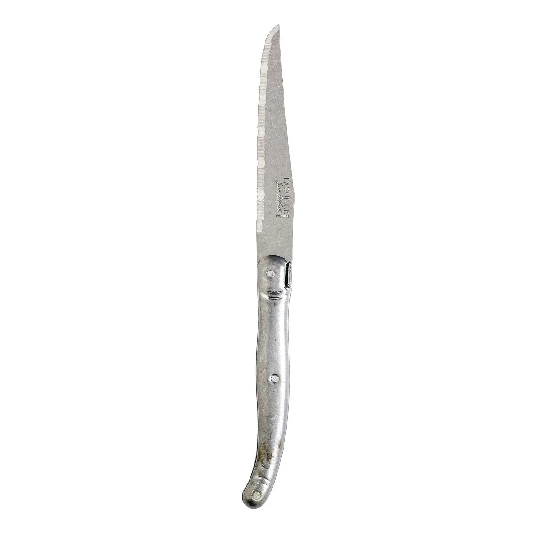 Laguiole Serrated Steak Knives Vintage Stainless Steel Handle (6 Pack)