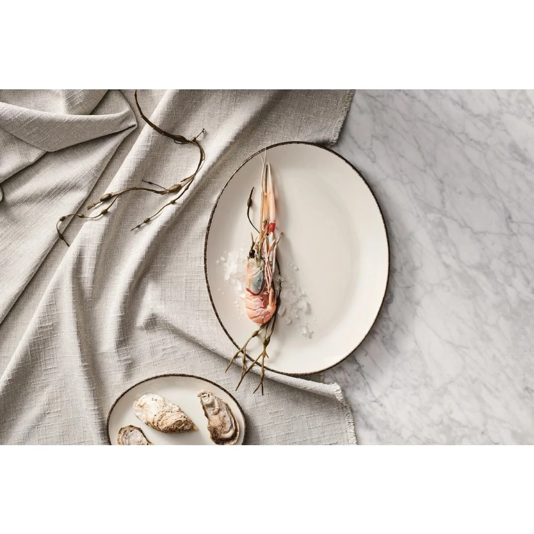 Steelite Charcoal Dapple Oval Coupe Plates 342mm (12 Pack) - Image 5