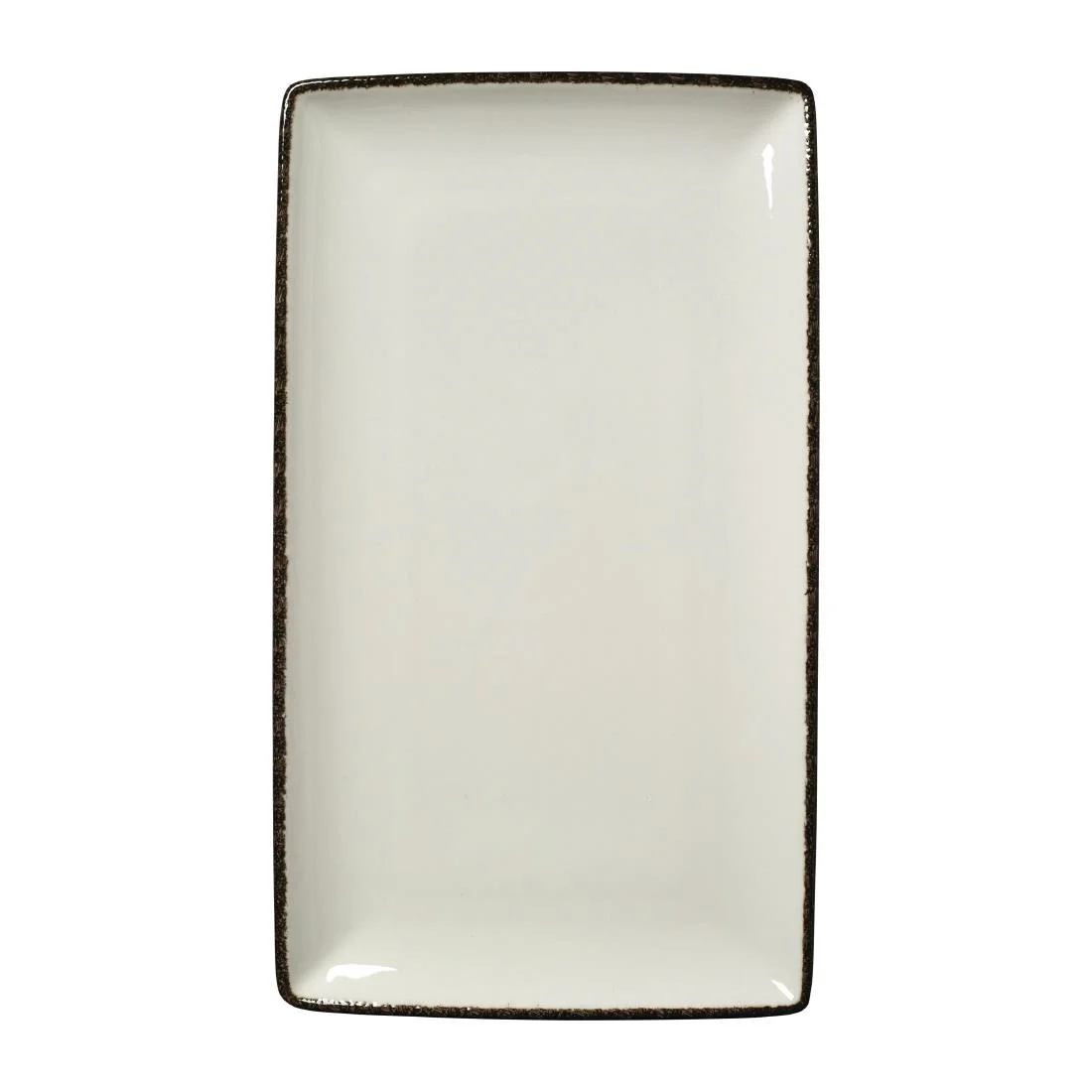 Steelite Charcoal Dapple Rectangle Three Plates 330 x 190mm (6 Pack) - Image 1