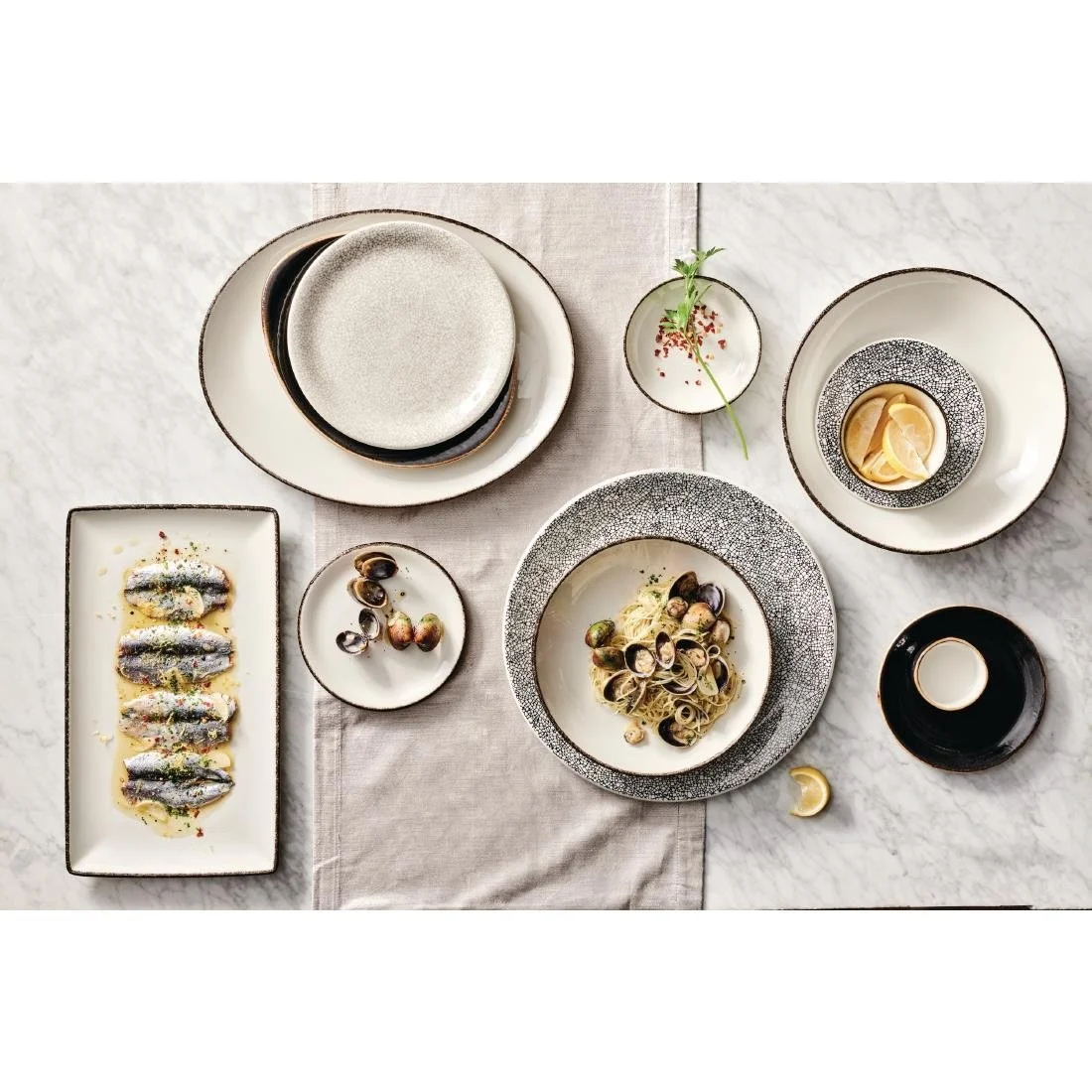 Steelite Charcoal Dapple Coupe Plates 300mm (12 Pack) - Image 5