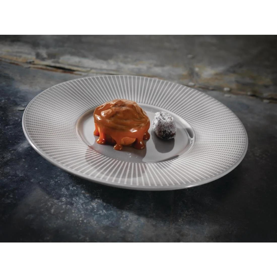 Steelite Willow Mist Gourmet Plates Medium Well Grey 285mm (6 Pack) - Image 3