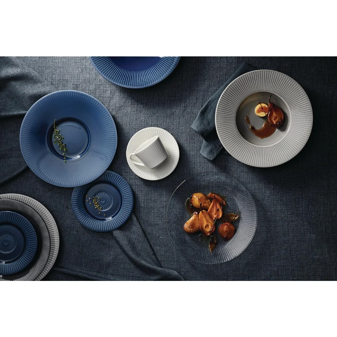 Steelite Willow Mist Gourmet Deep Rimmed Bowls Grey 285mm (6 Pack) - Image 5
