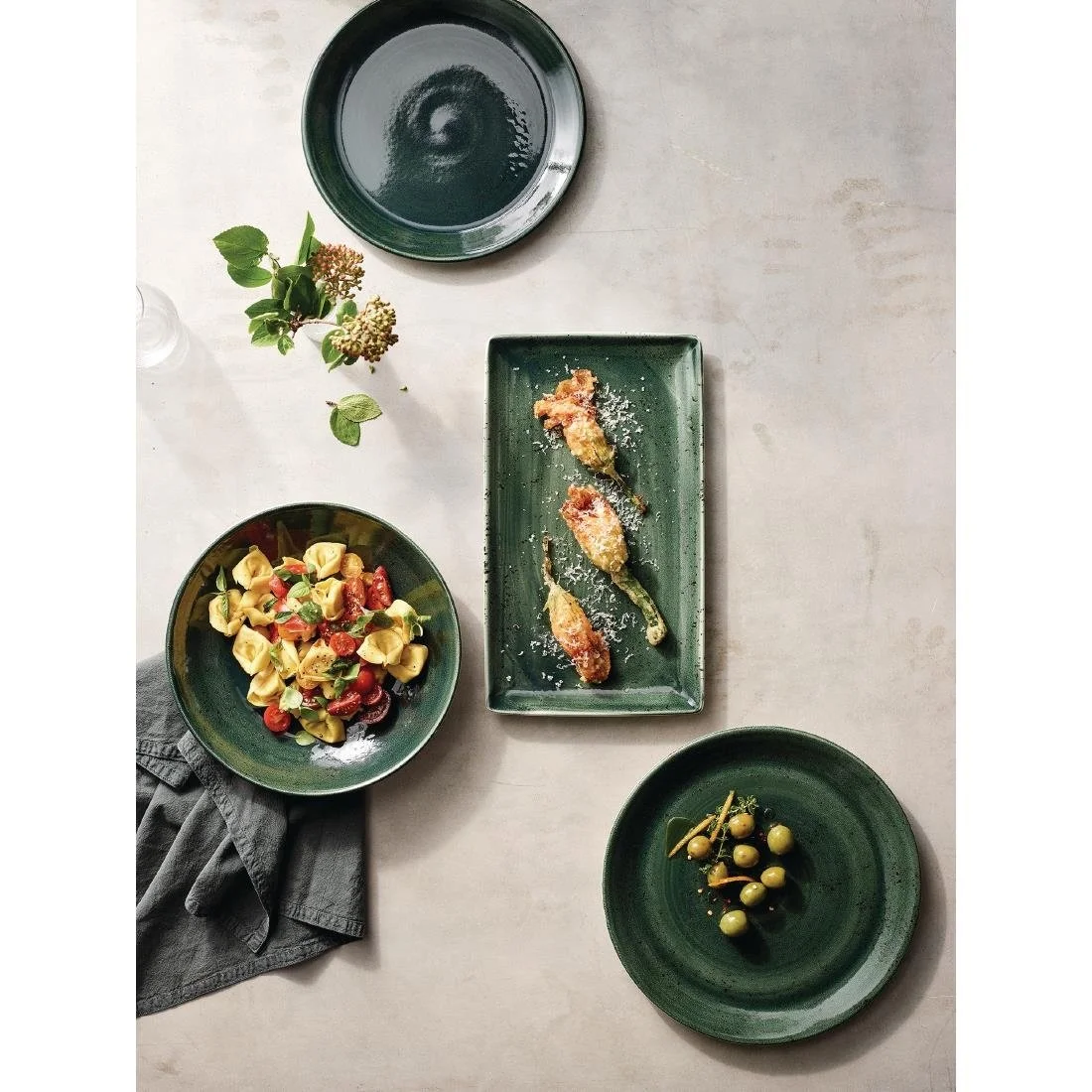 Steelite Vesuvius Coupe Plates Burnt Emerald 280mm (12 Pack) - Image 3