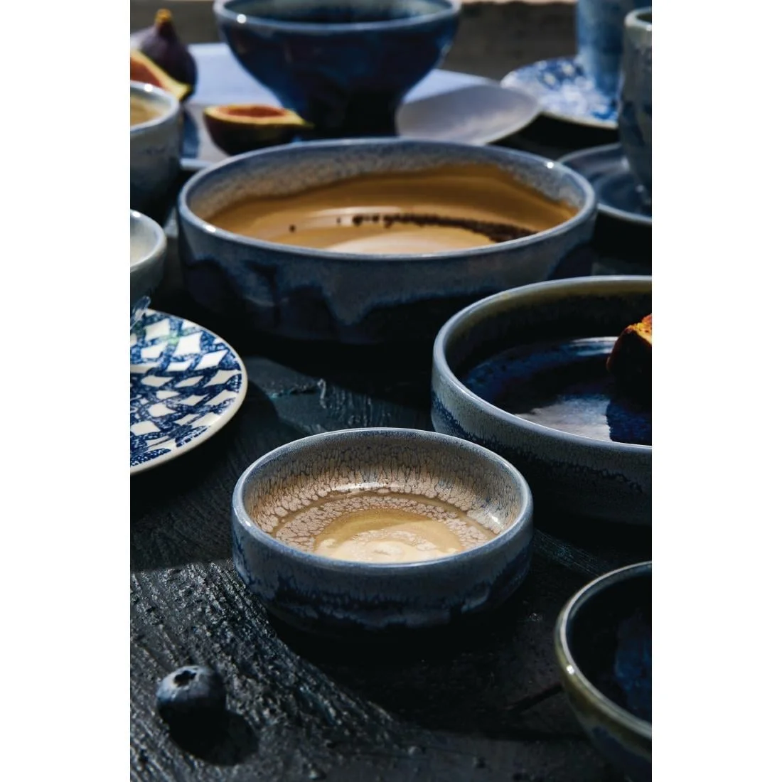 Steelite Aurora Revolution Bluestone Round Stacking Trays 165mm (12 Pack) - Image 2