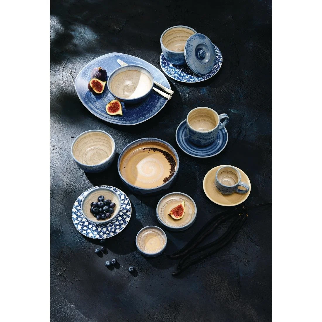 Steelite Aurora Revolution Bluestone Round Stacking Trays 202mm (12 Pack) - Image 5
