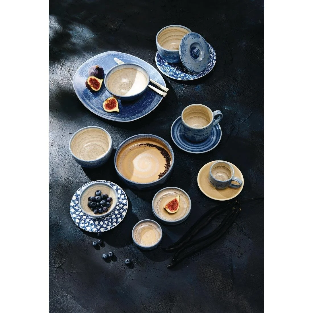 Steelite Aurora Revolution Bluestone Round Stacking Trays 135mm (12 Pack) - Image 4