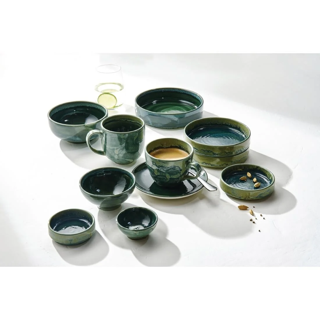 Steelite Aurora Vesuvius Burnt EmeraldTulip Bowls 103mm (12 Pack) - Image 2