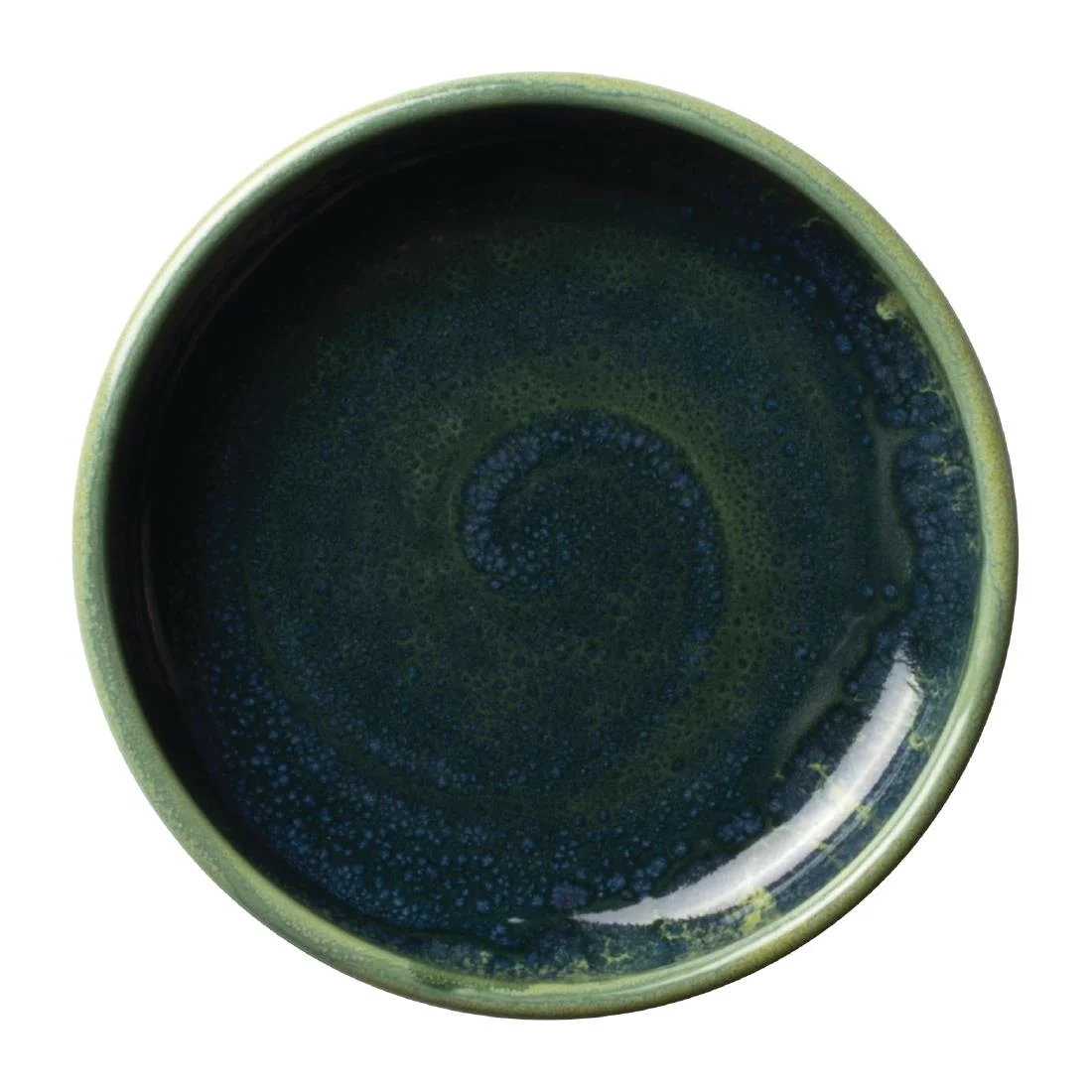 Steelite Aurora Vesuvius Burnt Emerald Round Stacking Trays 100mm (12 Pack) - Image 5