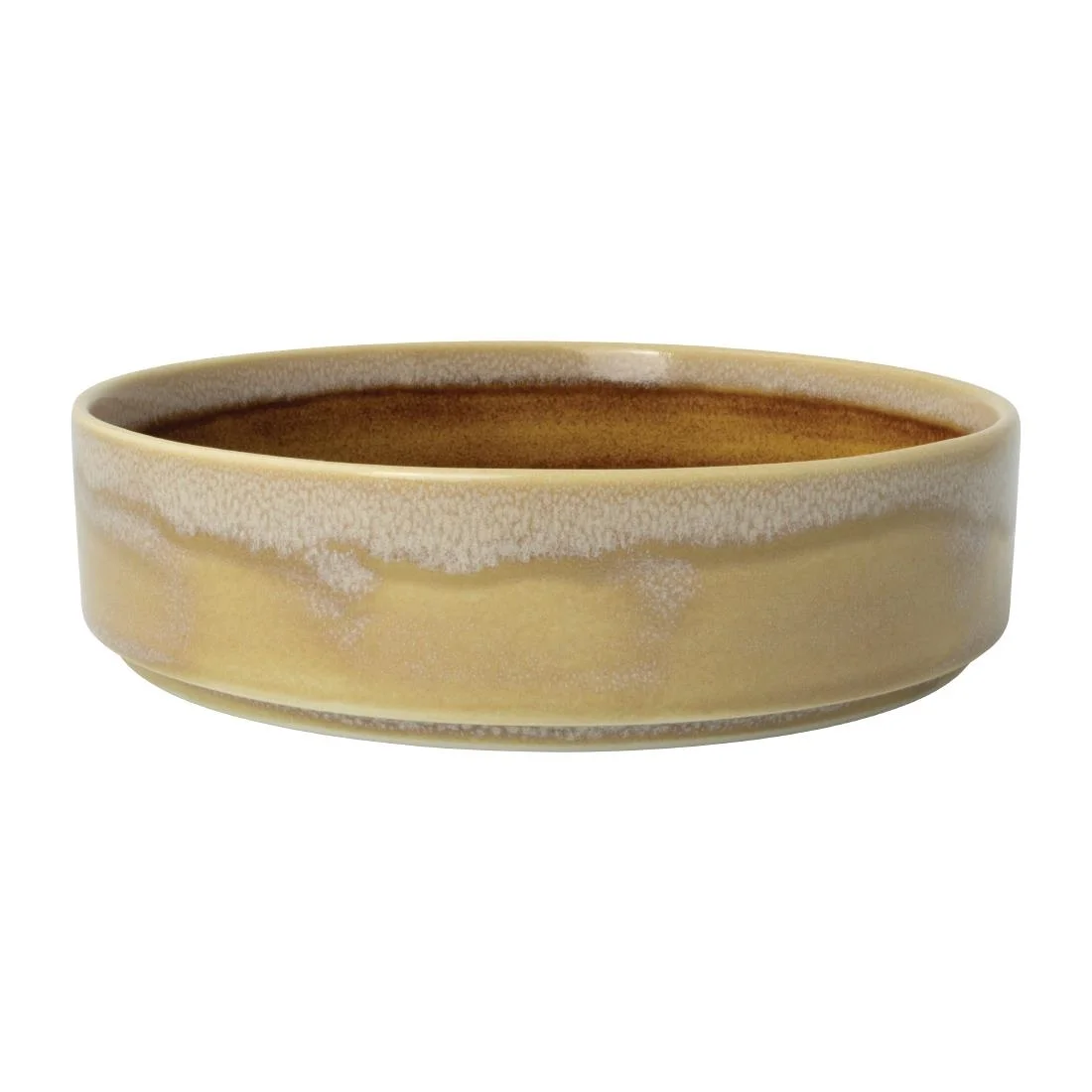 Steelite Aurora Vesuvius Amber Round Stacking Trays 203mm (12 Pack)