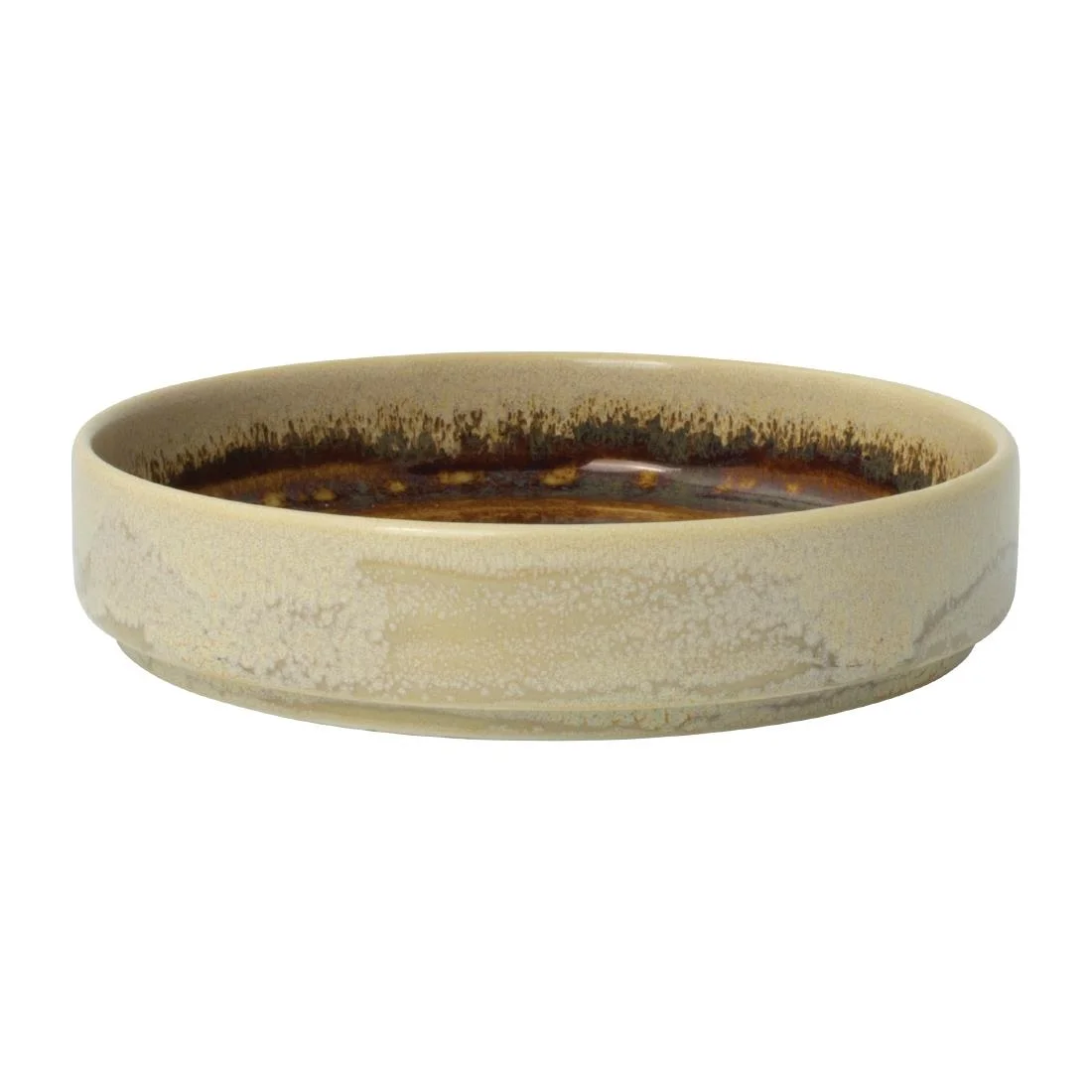 Steelite Aurora Vesuvius Amber Round Stacking Trays 135mm (12 Pack)