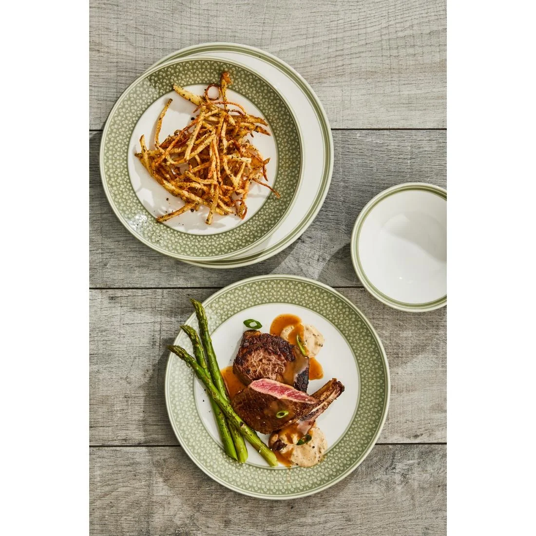 Steelite Bead Sage Coupe Plates 285mm (6 Pack) - Image 2